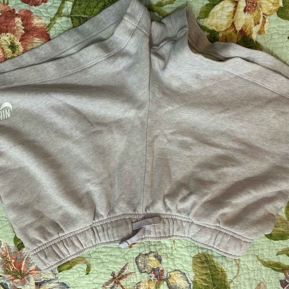 Nike Light Gray Fleece-Lined Sweatshorts